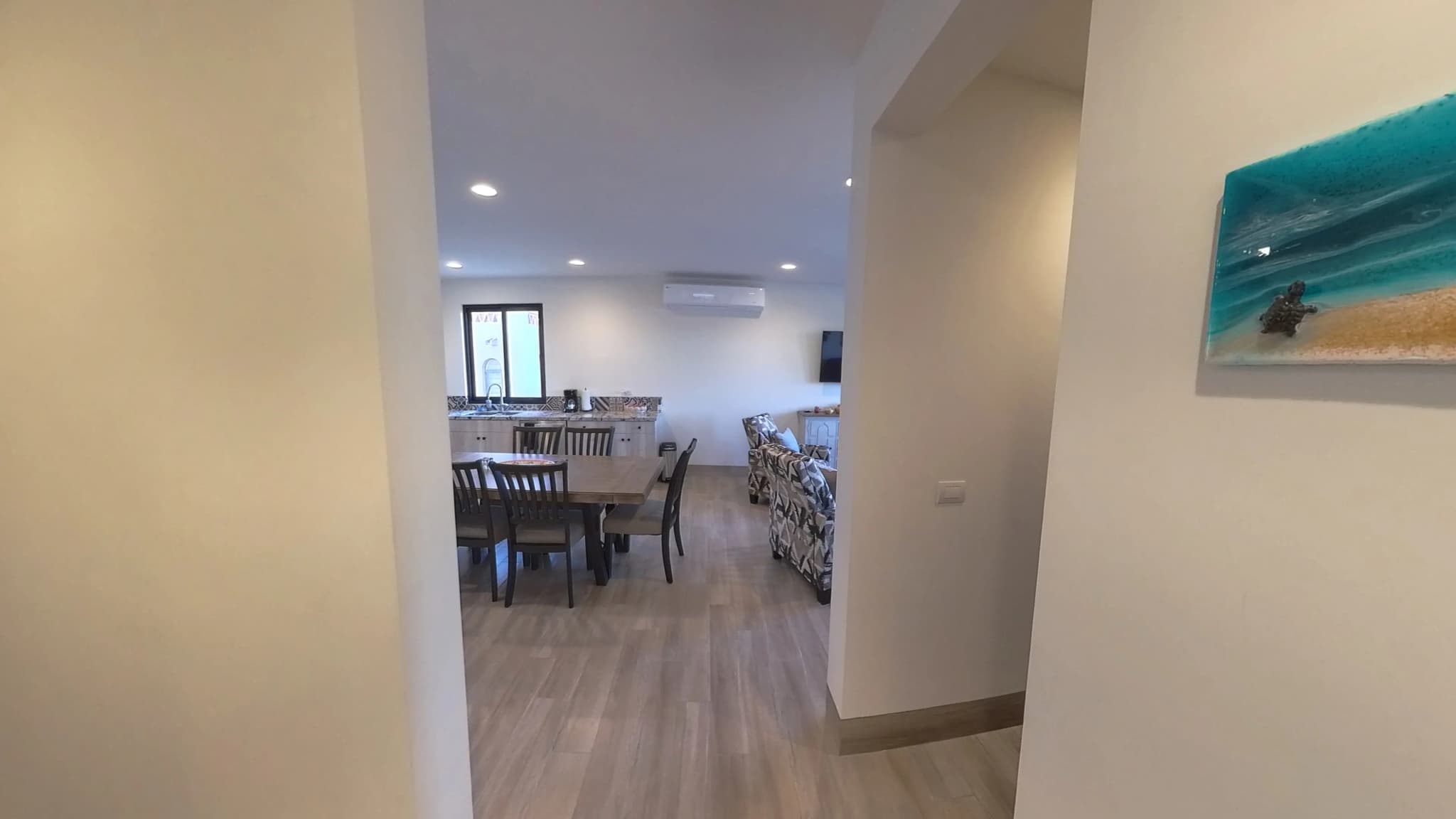 Hallway view leading to the dining area in the Mavila 2-bedroom prototype